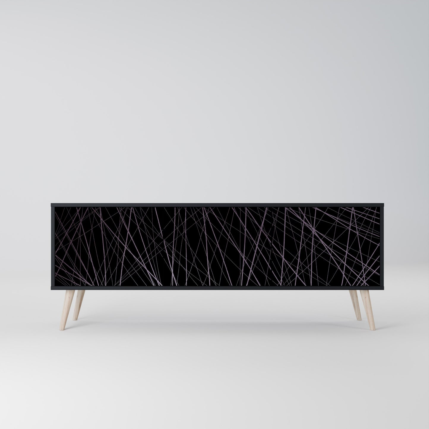 Mobile TV SHIMMER SPIDERGRAM a 3 ante con finitura nera