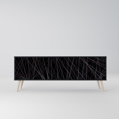 Mobile TV SHIMMER SPIDERGRAM a 3 ante con finitura nera