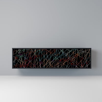 Mobile TV LUMINOUS SNARE a 3 ante con finitura nera
