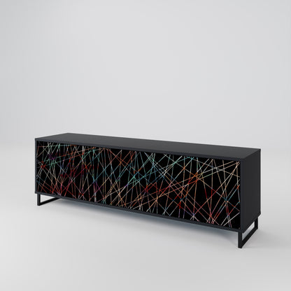 Mobile TV LUMINOUS SNARE a 3 ante con finitura nera