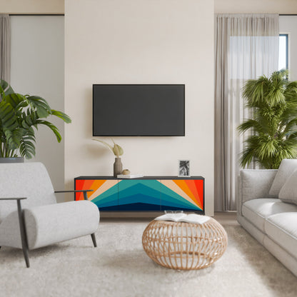Mobile TV PRISM CONCUSSION a 3 ante in finitura nera