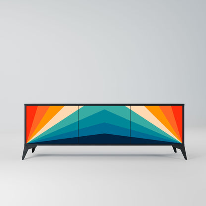 Mobile TV PRISM CONCUSSION a 3 ante in finitura nera