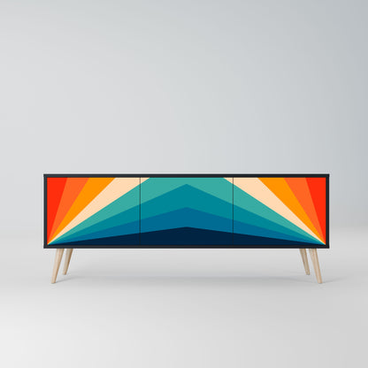 Mobile TV PRISM CONCUSSION a 3 ante in finitura nera