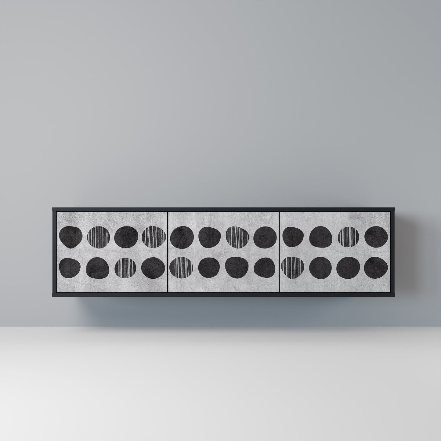 Mobile TV GHOSTLY GRADIENTS a 3 ante con finitura nera