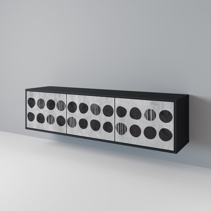 Mobile TV GHOSTLY GRADIENTS a 3 ante con finitura nera