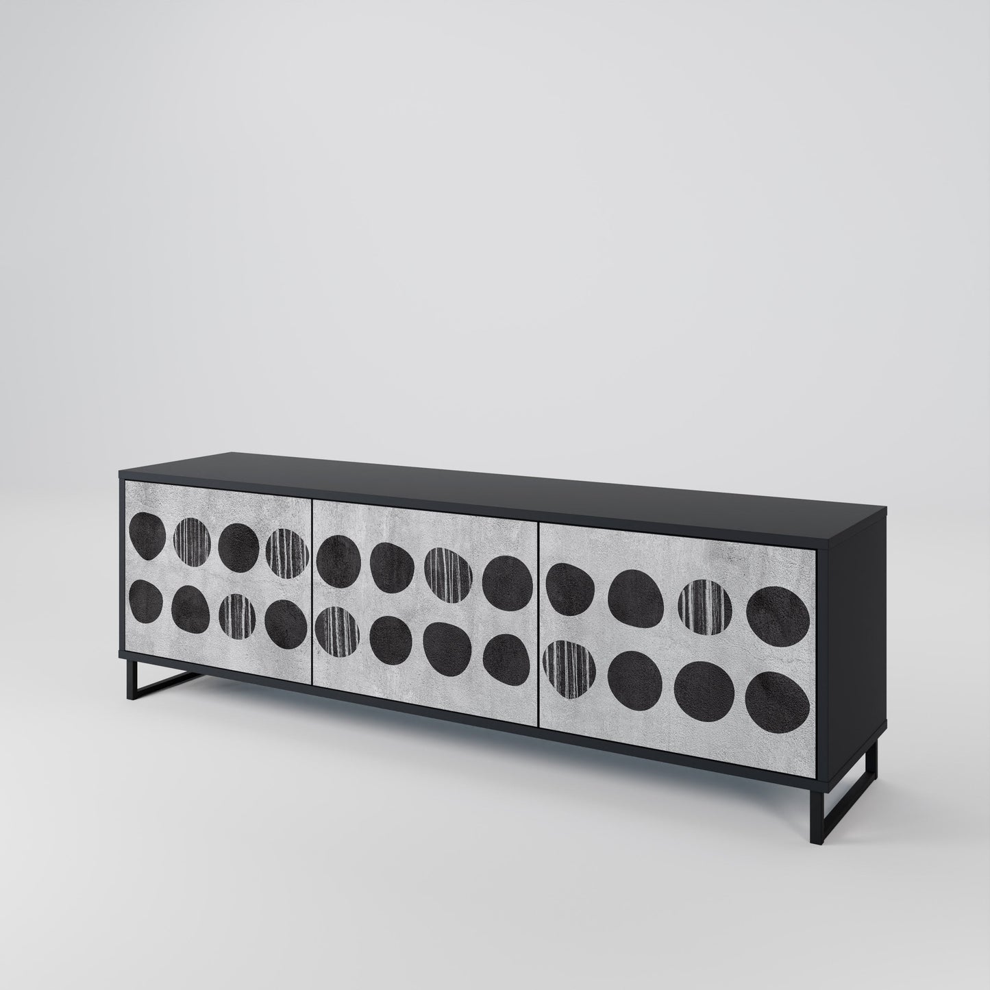 Mobile TV GHOSTLY GRADIENTS a 3 ante con finitura nera