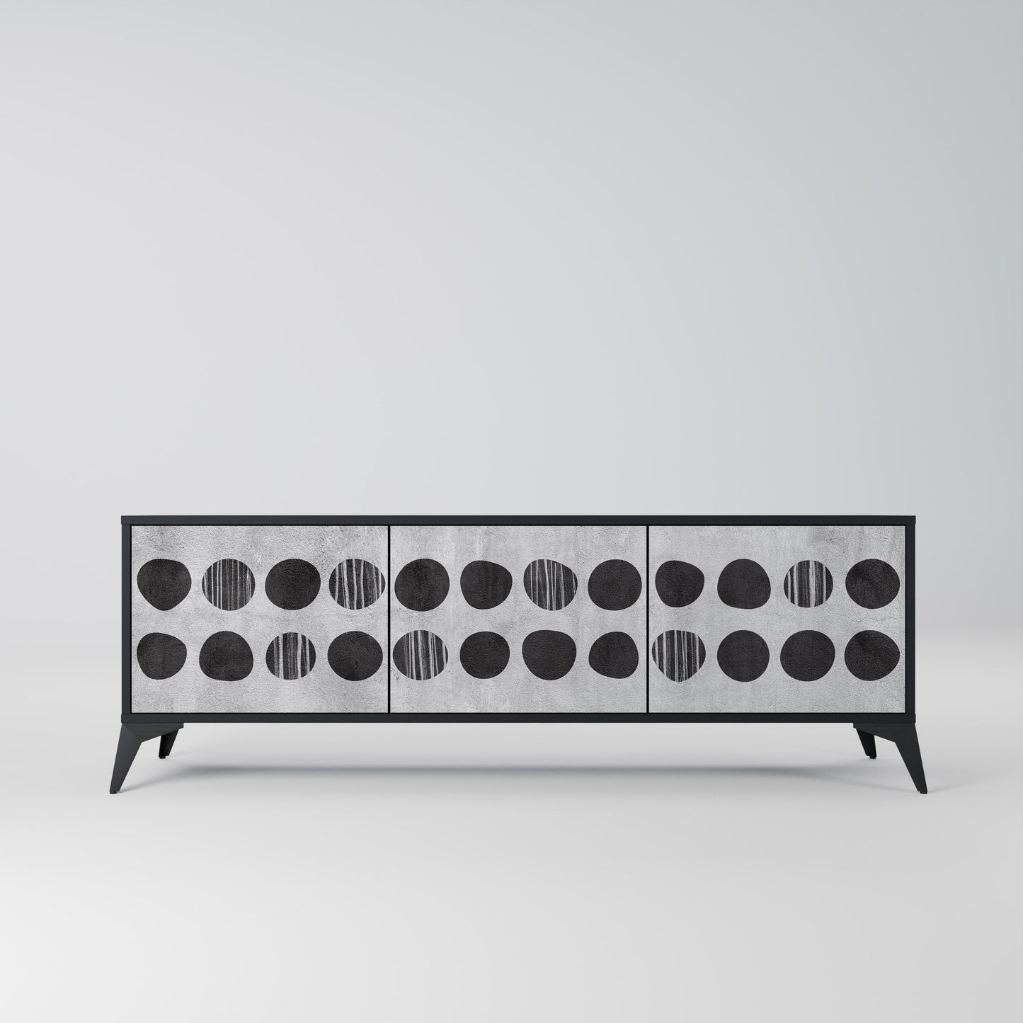 Mobile TV GHOSTLY GRADIENTS a 3 ante con finitura nera