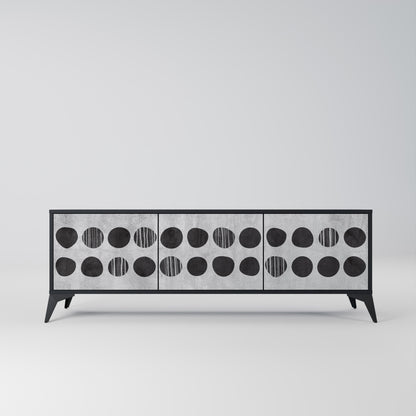 Mobile TV GHOSTLY GRADIENTS a 3 ante con finitura nera