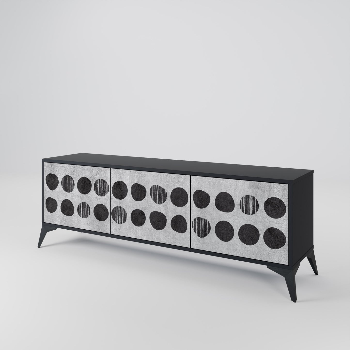 Mobile TV GHOSTLY GRADIENTS a 3 ante con finitura nera