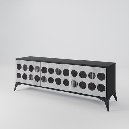Mobile TV GHOSTLY GRADIENTS a 3 ante con finitura nera