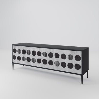 Mobile TV GHOSTLY GRADIENTS a 3 ante con finitura nera