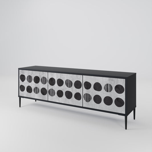Mobile TV GHOSTLY GRADIENTS a 3 ante con finitura nera