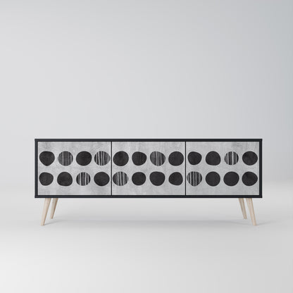 Mobile TV GHOSTLY GRADIENTS a 3 ante con finitura nera