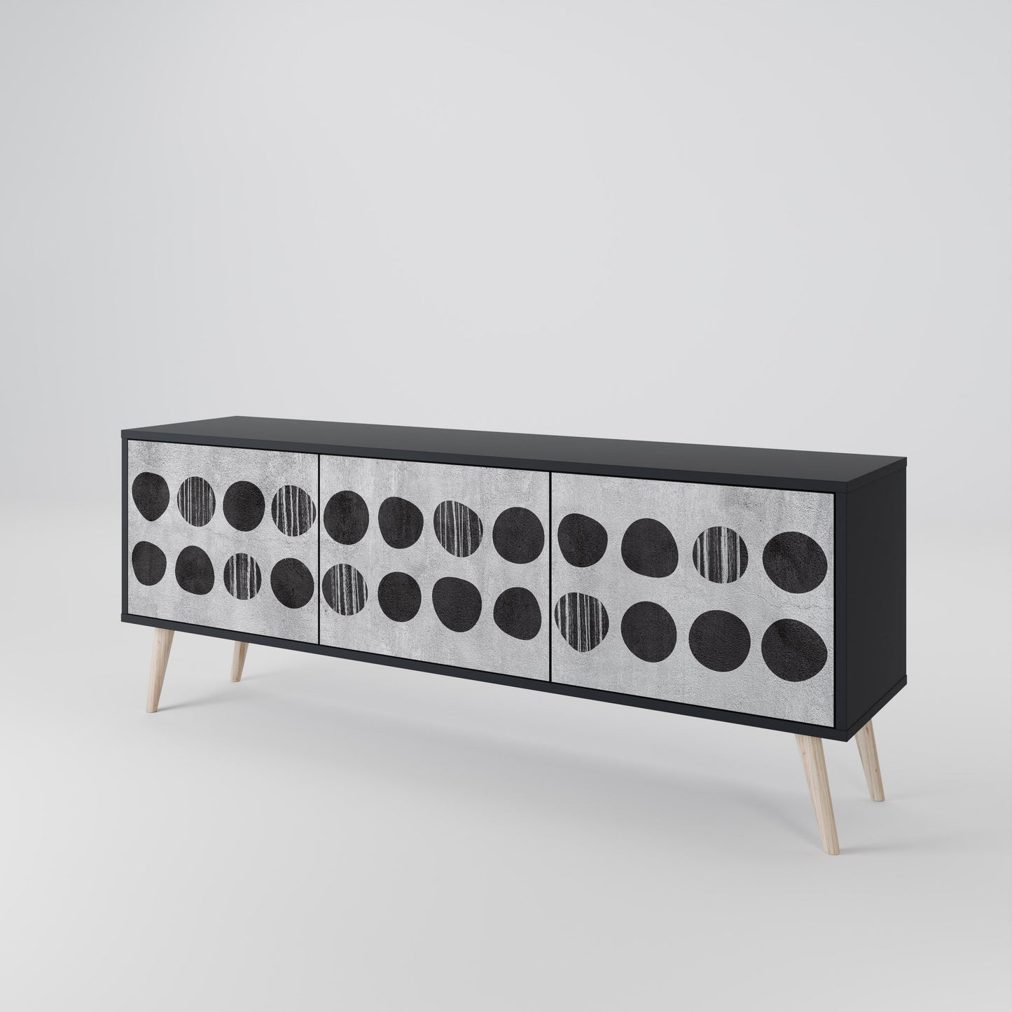 Mobile TV GHOSTLY GRADIENTS a 3 ante con finitura nera