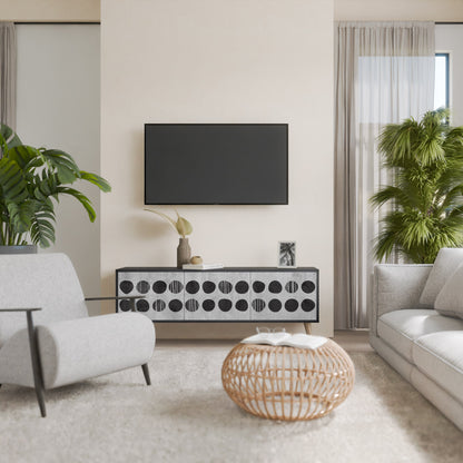 Mobile TV GHOSTLY GRADIENTS a 3 ante con finitura nera
