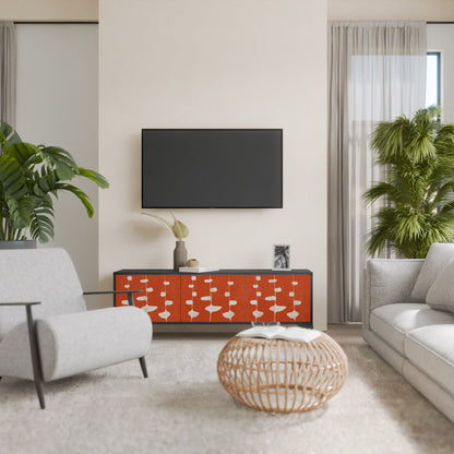Mobile TV COURAGE MOLD a 3 ante con finitura nera