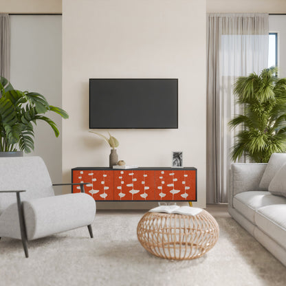 Mobile TV COURAGE MOLD a 3 ante con finitura nera