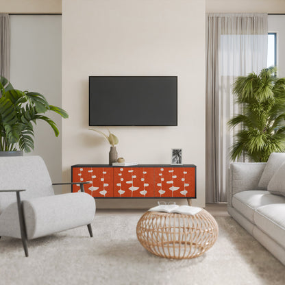 Mobile TV COURAGE MOLD a 3 ante con finitura nera