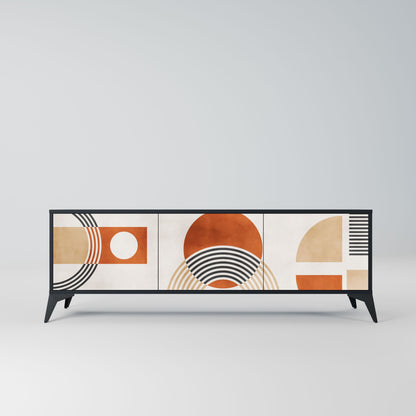 SPACE AROUND Mobile TV a 3 ante con finitura nera