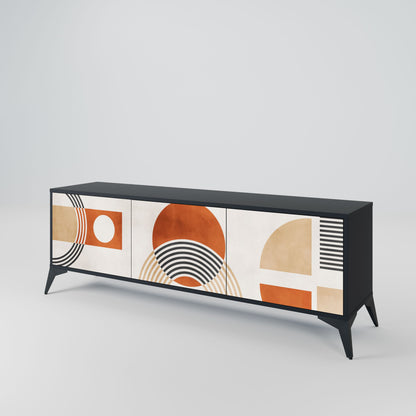SPACE AROUND Mobile TV a 3 ante con finitura nera