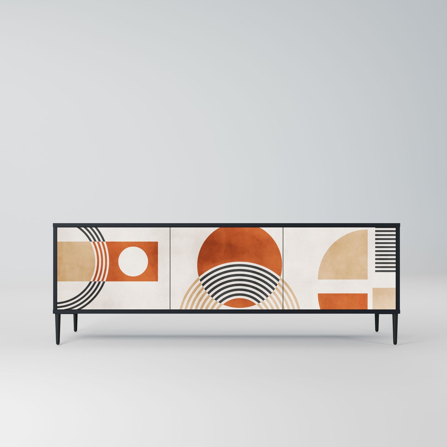 SPACE AROUND Mobile TV a 3 ante con finitura nera
