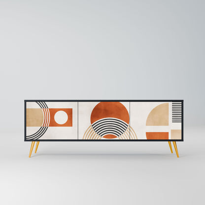 SPACE AROUND Mobile TV a 3 ante con finitura nera
