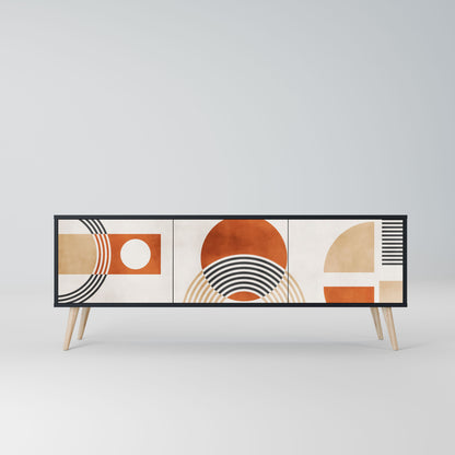 SPACE AROUND Mobile TV a 3 ante con finitura nera