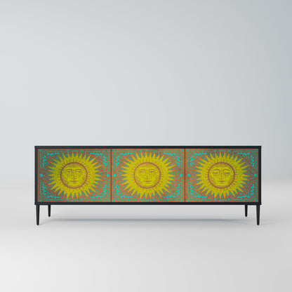SUNSHINE EULOGY 3-Door TV Stand in Black Finish