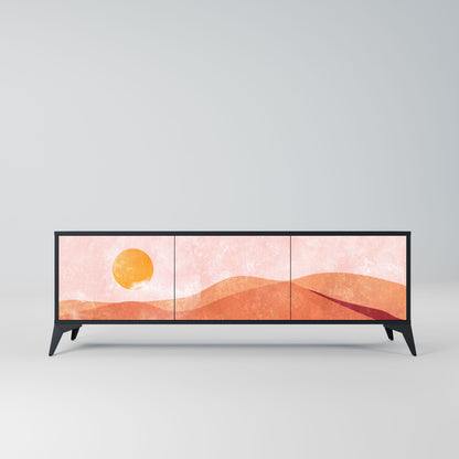 Mobile TV LUMINOUS SUNLIGHT a 3 ante con finitura nera