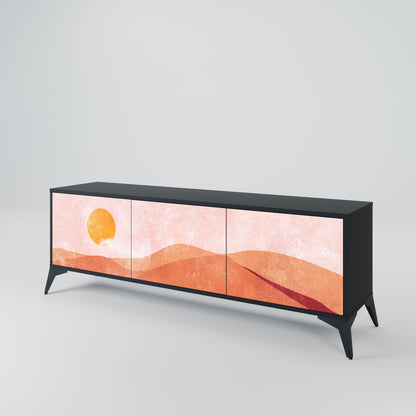 Mobile TV LUMINOUS SUNLIGHT a 3 ante con finitura nera