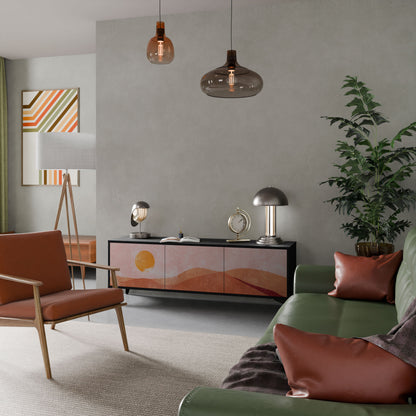 Mobile TV LUMINOUS SUNLIGHT a 3 ante con finitura nera