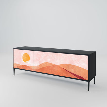 Mobile TV LUMINOUS SUNLIGHT a 3 ante con finitura nera