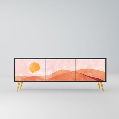 Mobile TV LUMINOUS SUNLIGHT a 3 ante con finitura nera