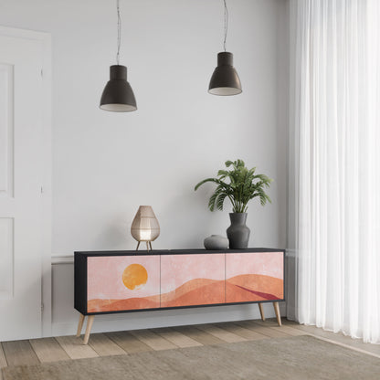 Mobile TV LUMINOUS SUNLIGHT a 3 ante con finitura nera