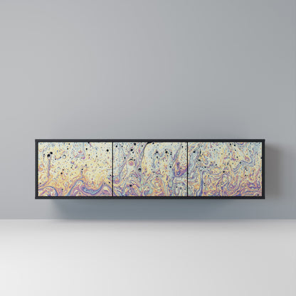 Mobile TV MOSAIC OF COLORS a 3 ante in finitura nera