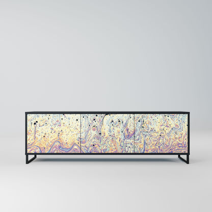 Mobile TV MOSAIC OF COLORS a 3 ante in finitura nera