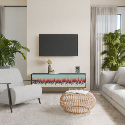 CHROMA CONTOURS Mobile TV a 3 ante in finitura nera