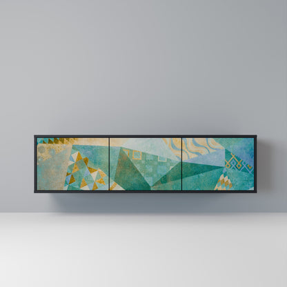 Mobile TV SPECTRUM SPLENDOR a 3 ante con finitura nera
