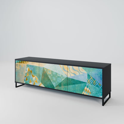 Mobile TV SPECTRUM SPLENDOR a 3 ante con finitura nera