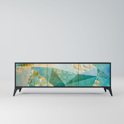 Mobile TV SPECTRUM SPLENDOR a 3 ante con finitura nera