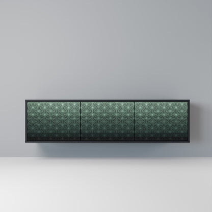Mobile TV ORNAMENTAL GLIMMER a 3 ante con finitura nera