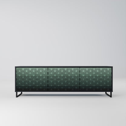 Mobile TV ORNAMENTAL GLIMMER a 3 ante con finitura nera