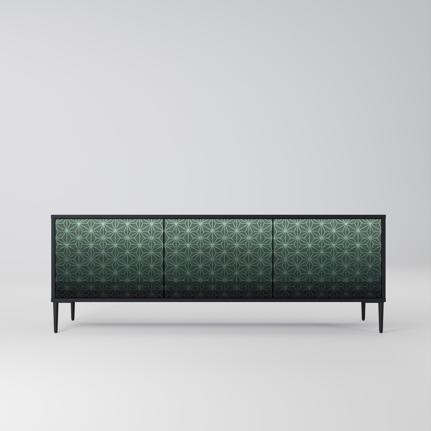 Mobile TV ORNAMENTAL GLIMMER a 3 ante con finitura nera