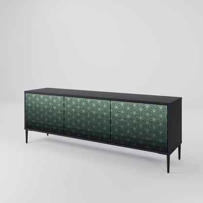 Mobile TV ORNAMENTAL GLIMMER a 3 ante con finitura nera