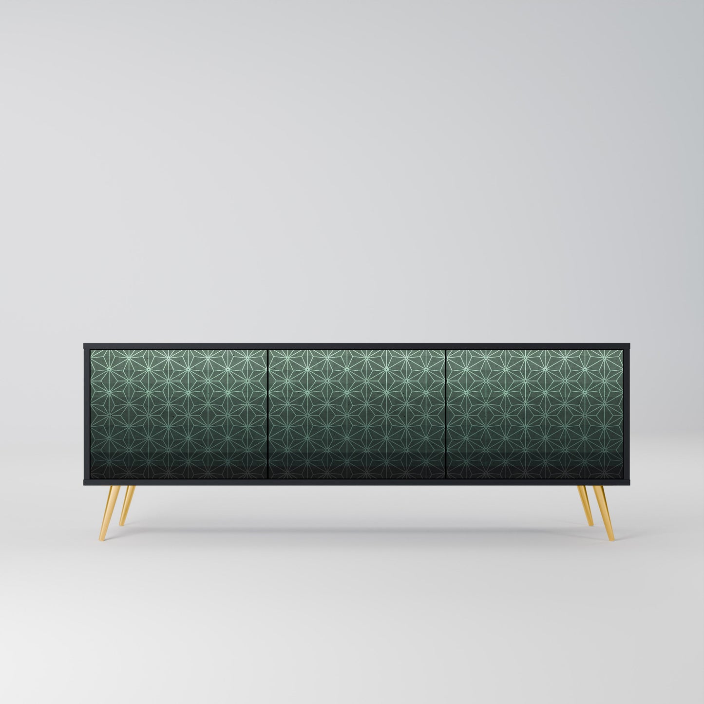 Mobile TV ORNAMENTAL GLIMMER a 3 ante con finitura nera
