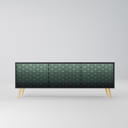 Mobile TV ORNAMENTAL GLIMMER a 3 ante con finitura nera