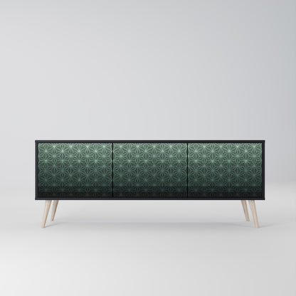 Mobile TV ORNAMENTAL GLIMMER a 3 ante con finitura nera