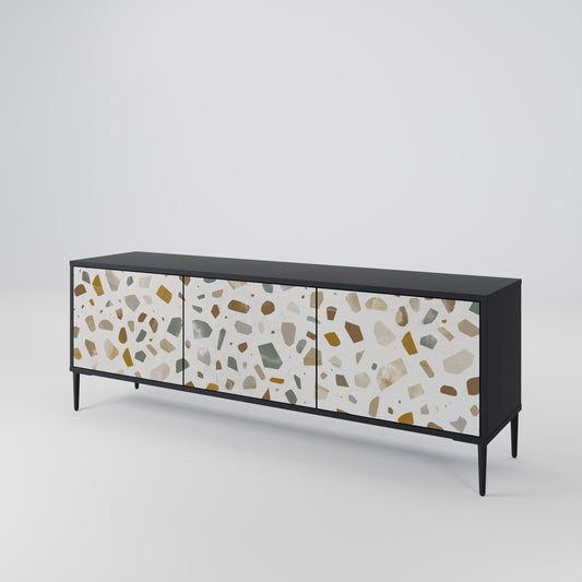 PIECES OF TOMORROW Mobile TV a 3 ante con finitura nera