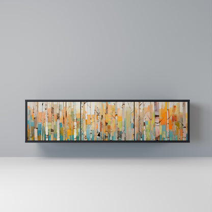 Mobile TV BIRCH KALEIDOSCOPE a 3 ante con finitura nera