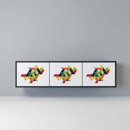 Mobile TV FUTURE SIGN a 3 ante con finitura nera
